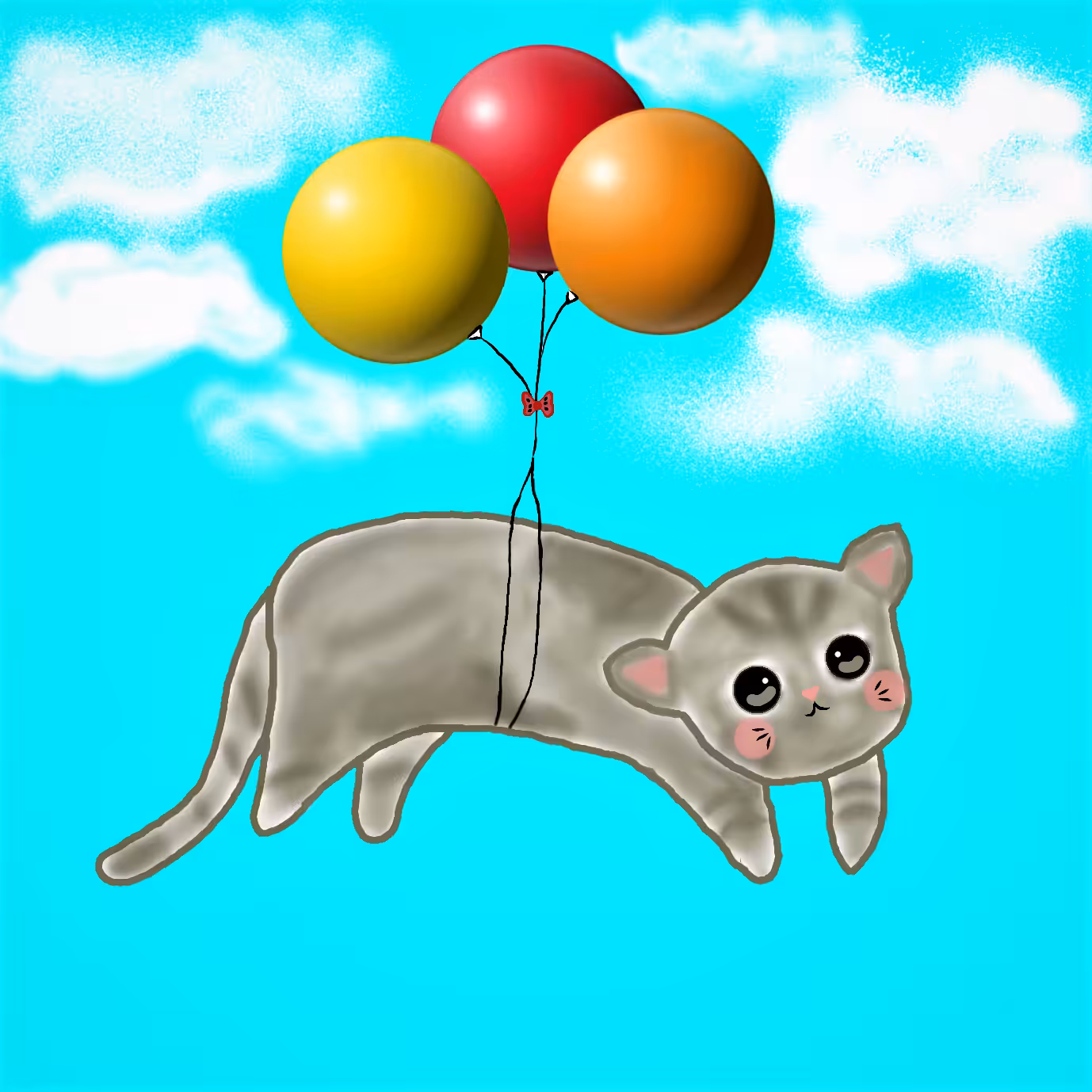Kitty in the sky
