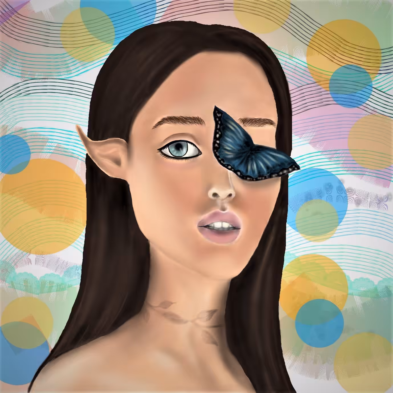 painting: Butterfly girl