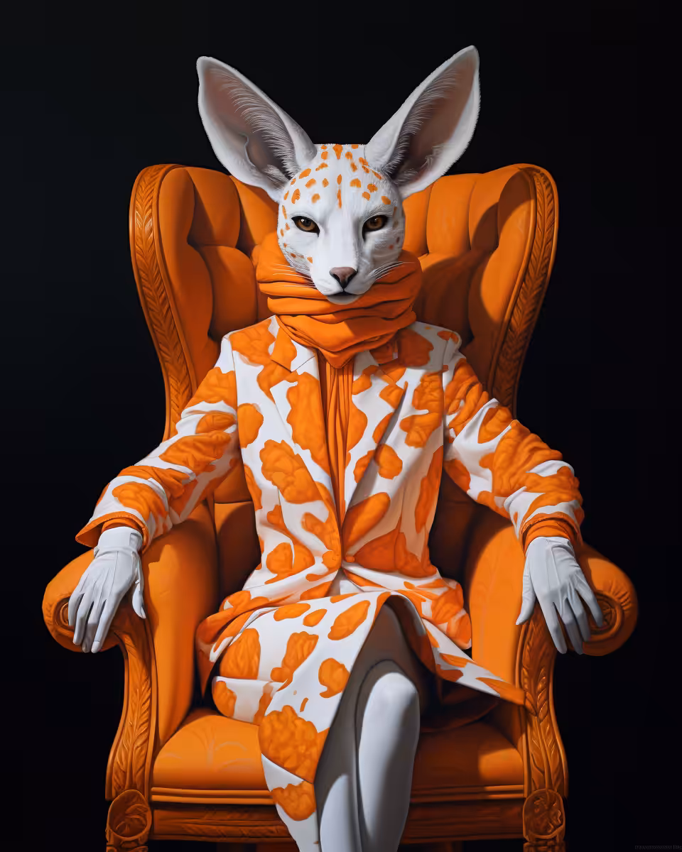 Orange cheetah dear
