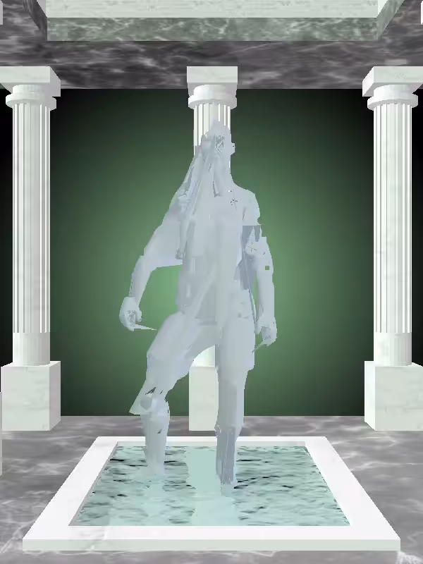 The Victorious Matte Pale Green Woman #6368
