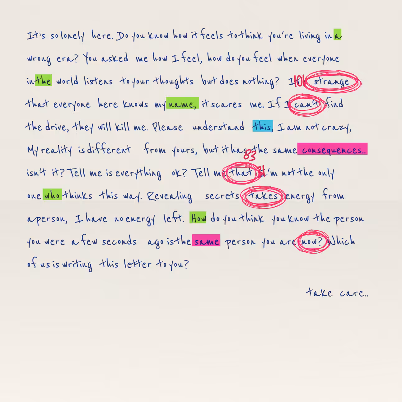 Conspiracy Theory Vol.2: a letter #6