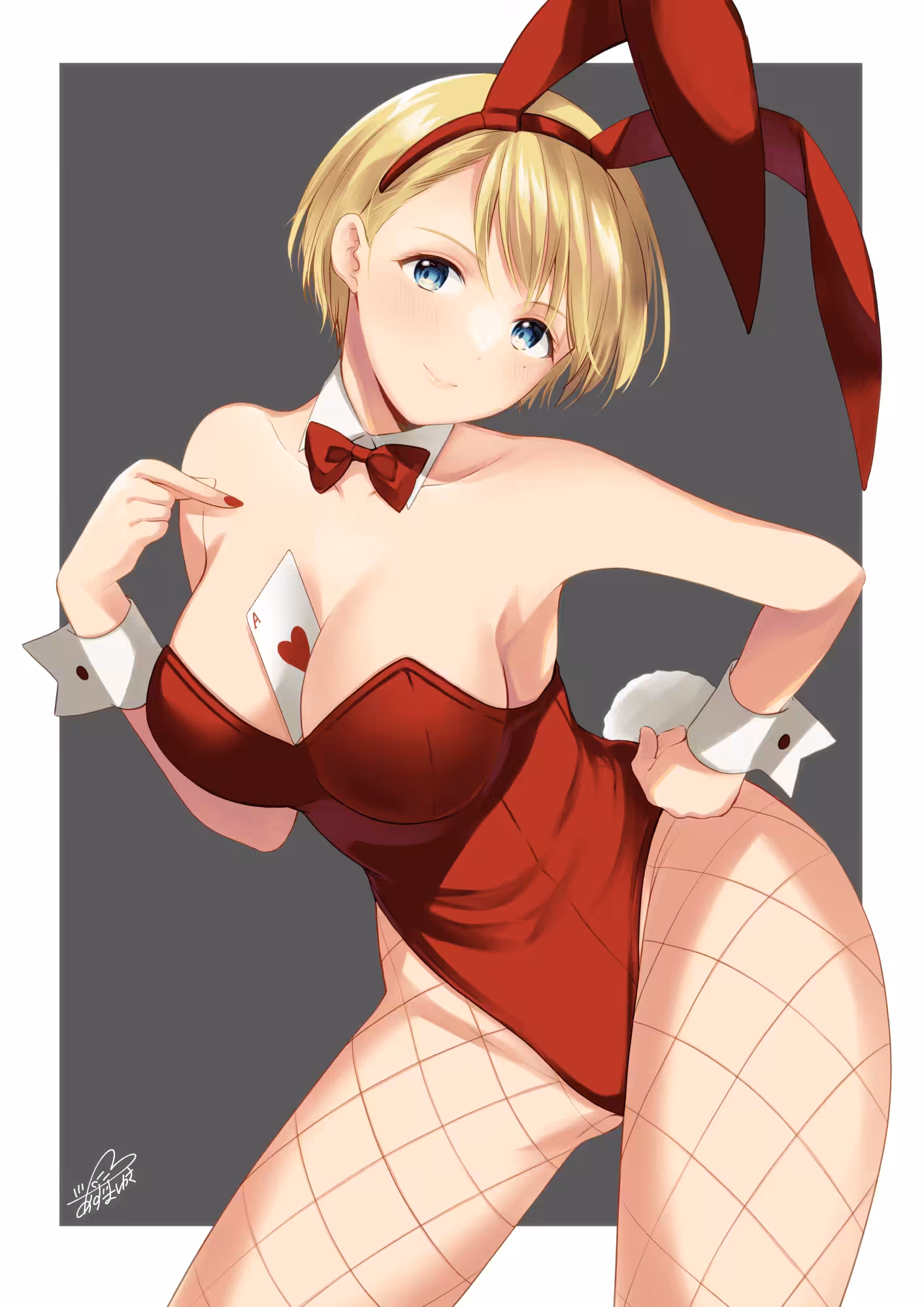colored sketch bunny girl #017