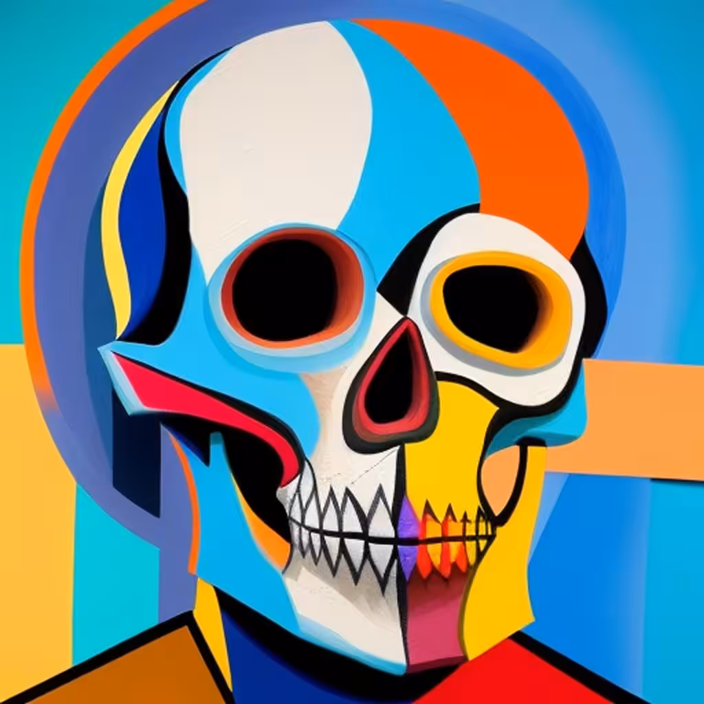 Cubist #67 (Skull #2)
