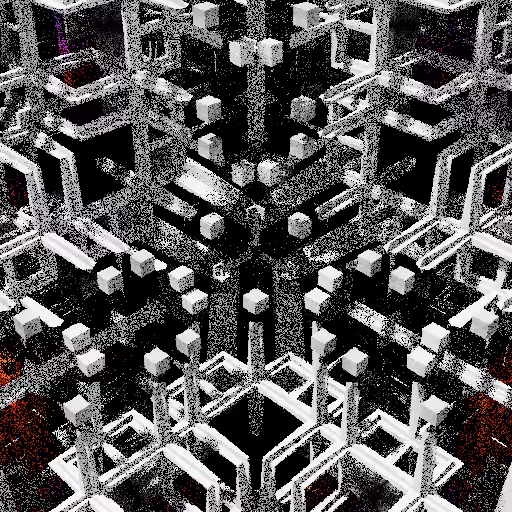 Colorful, warped cubic sponge forms #90