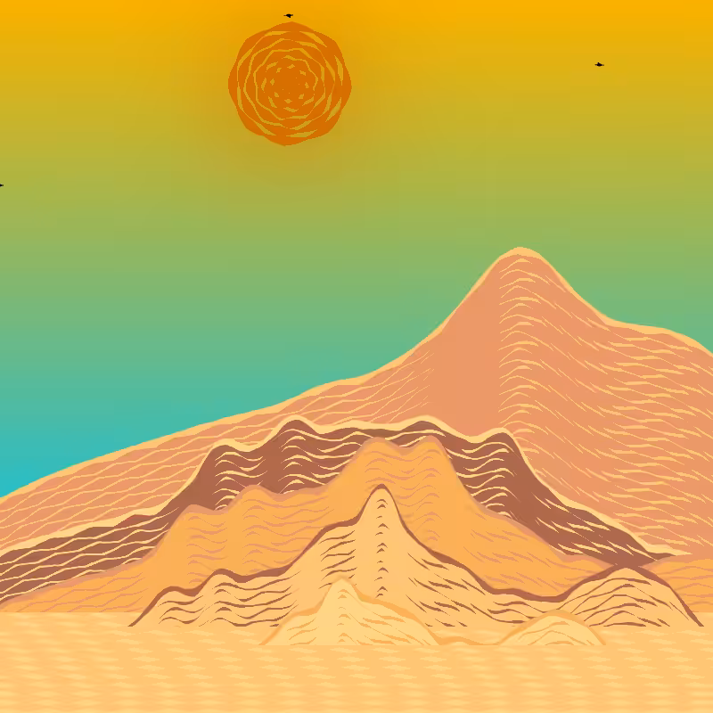 Painted Mountain Sunset #153