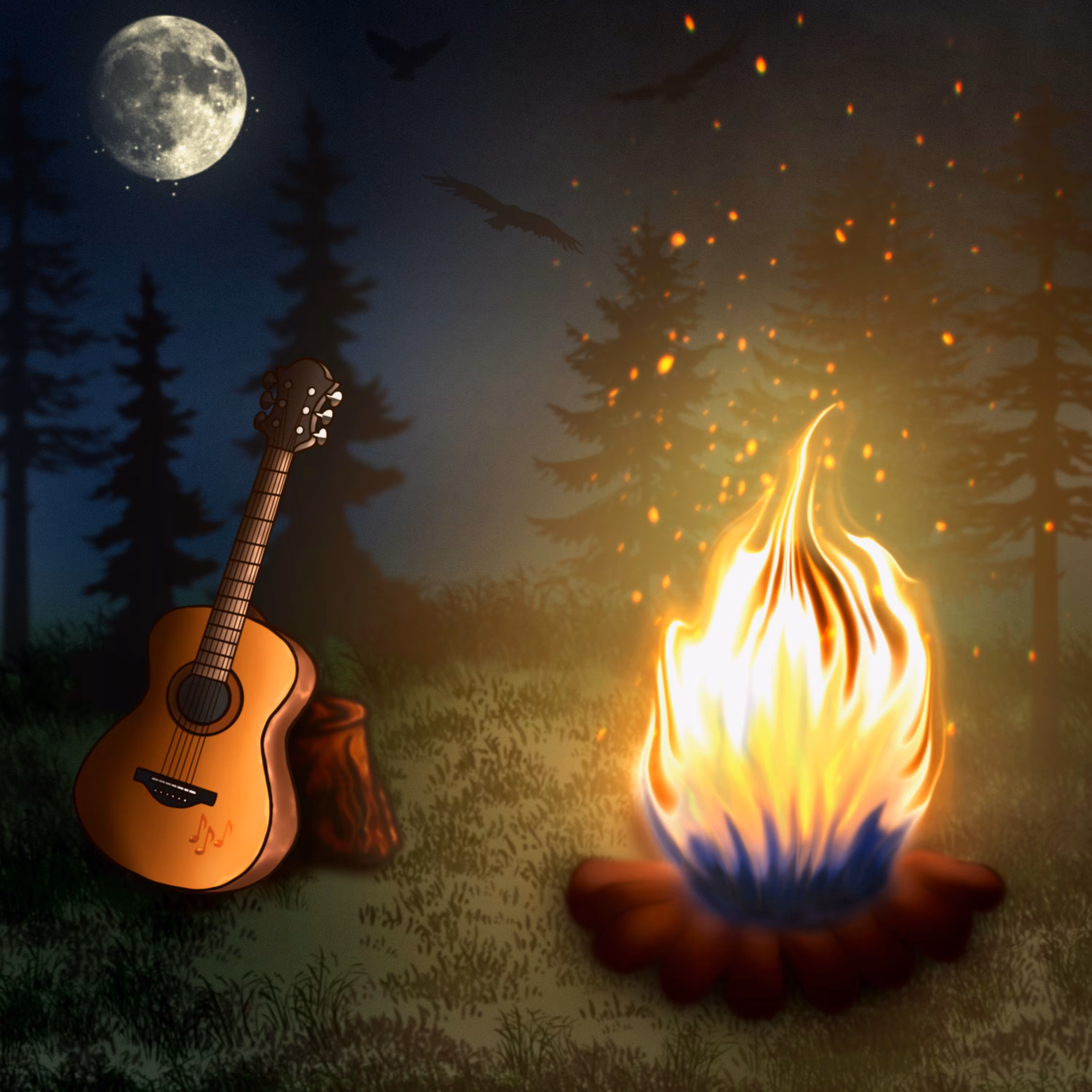 Warm memories: summer evenings around the bonfire...