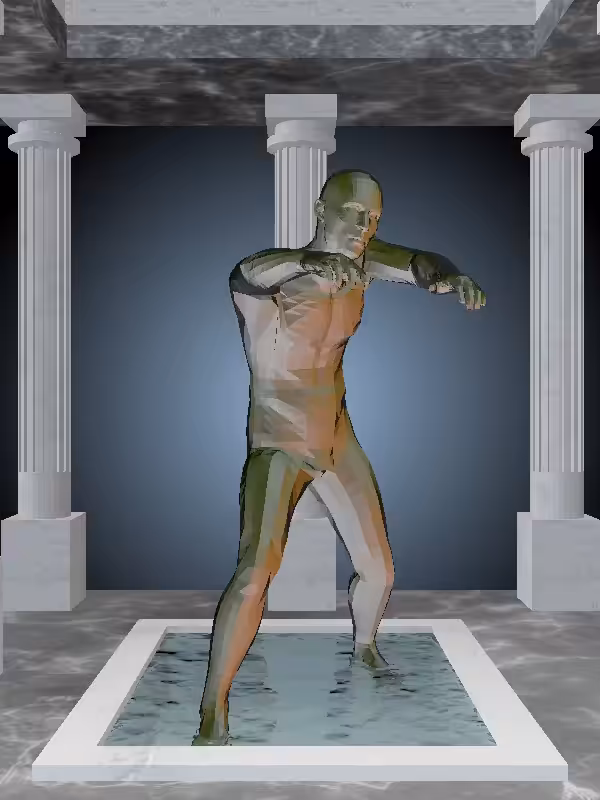 HeavenComputer: The Fragmented Undying Olive Sunset Man #4443