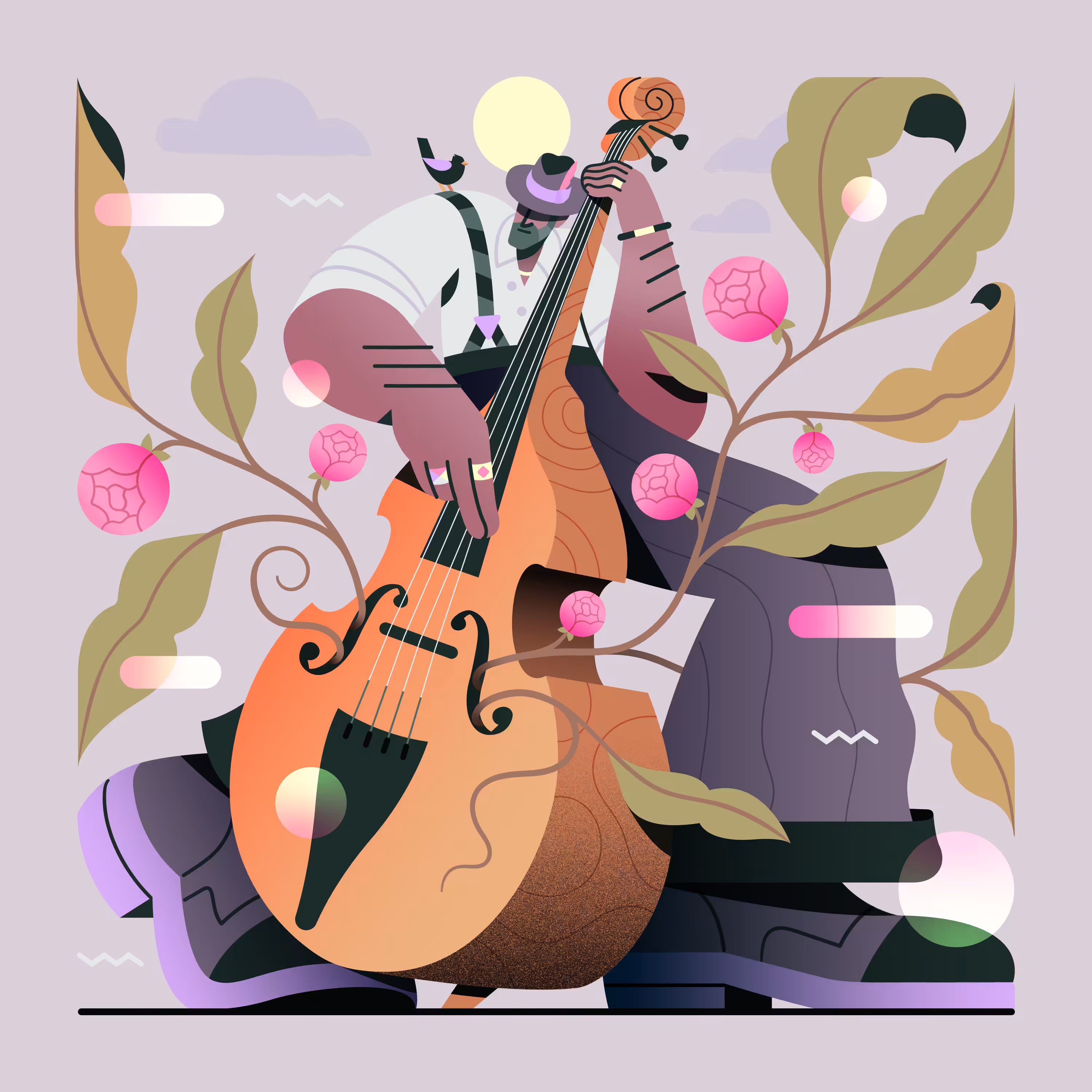 Birds, Plants & Music - The Double Bassist