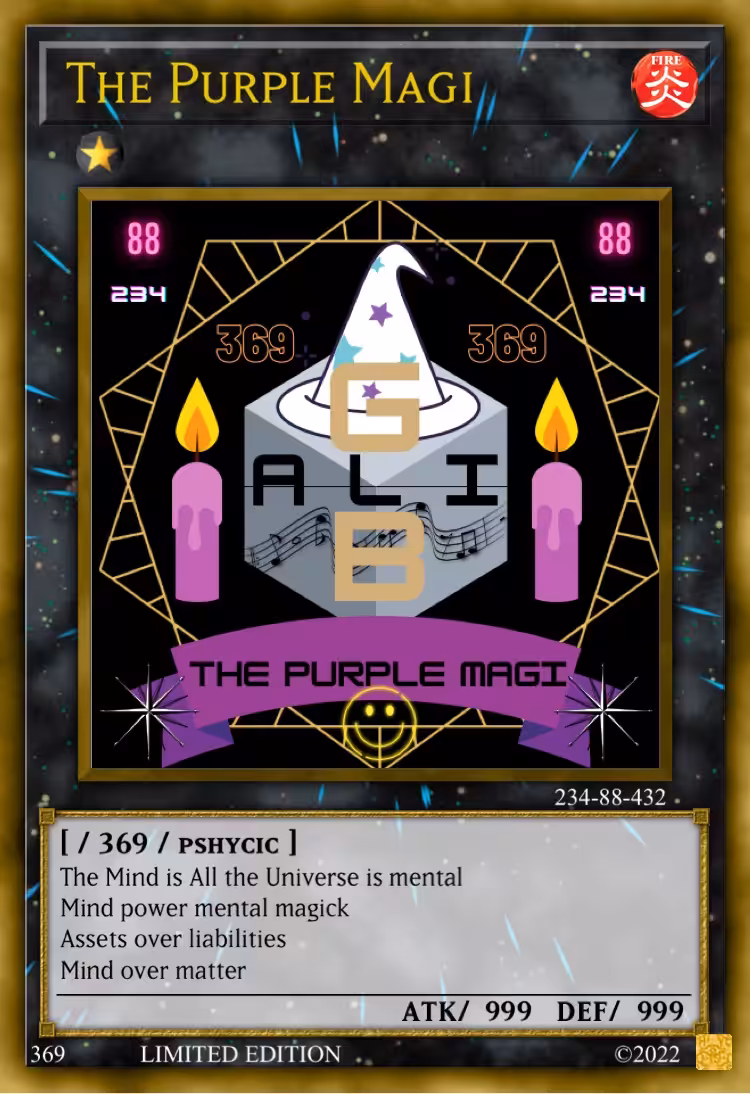 “The Purple Magi” trading card