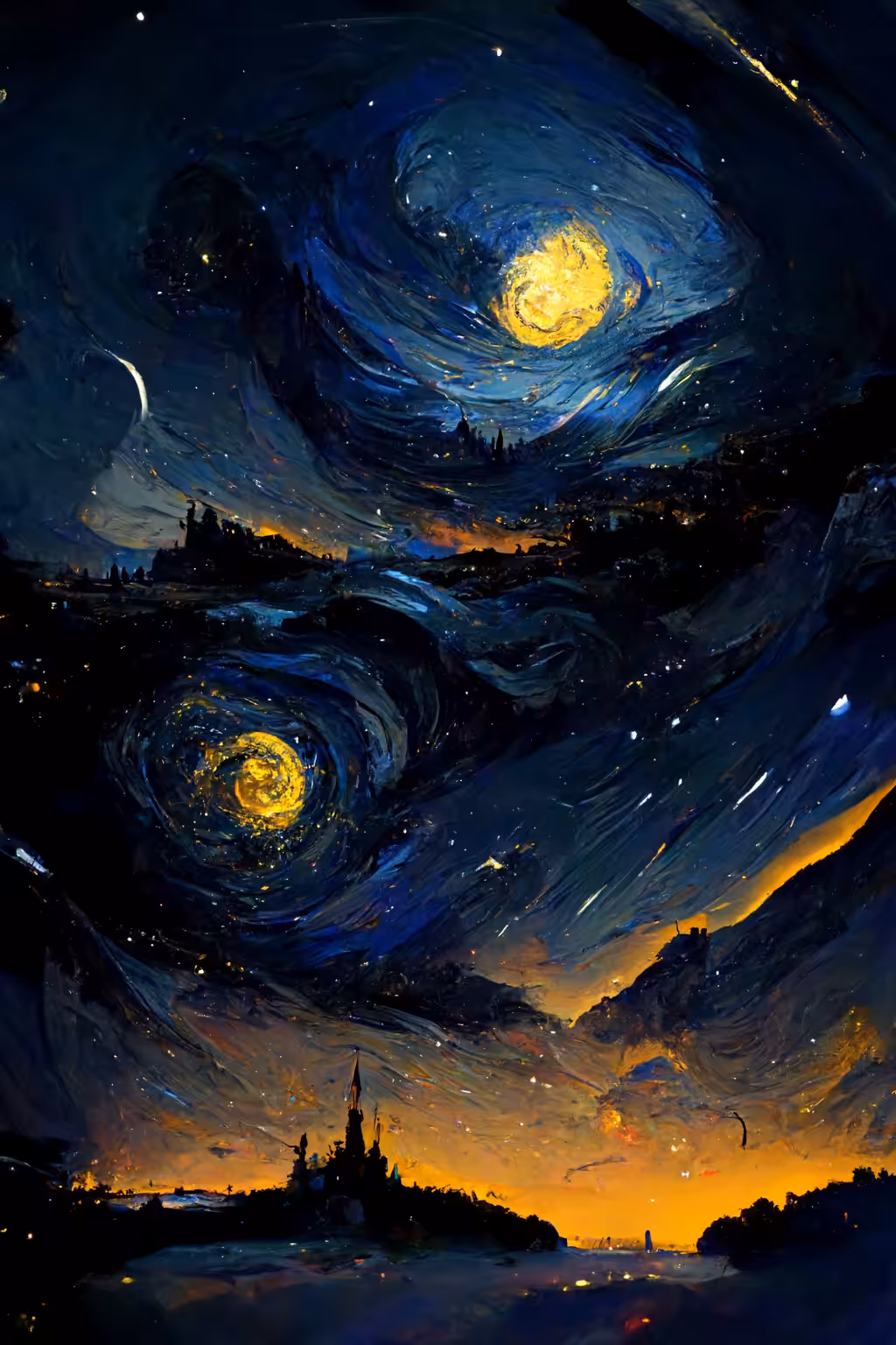 Castle on the Starry Night