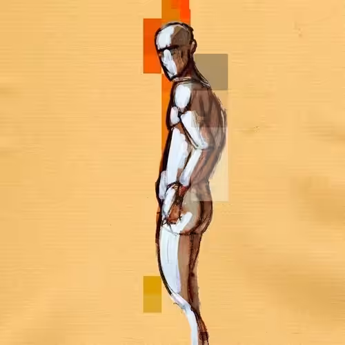 ✏32 | PIXEL NOODLE 10 | Male model looking back