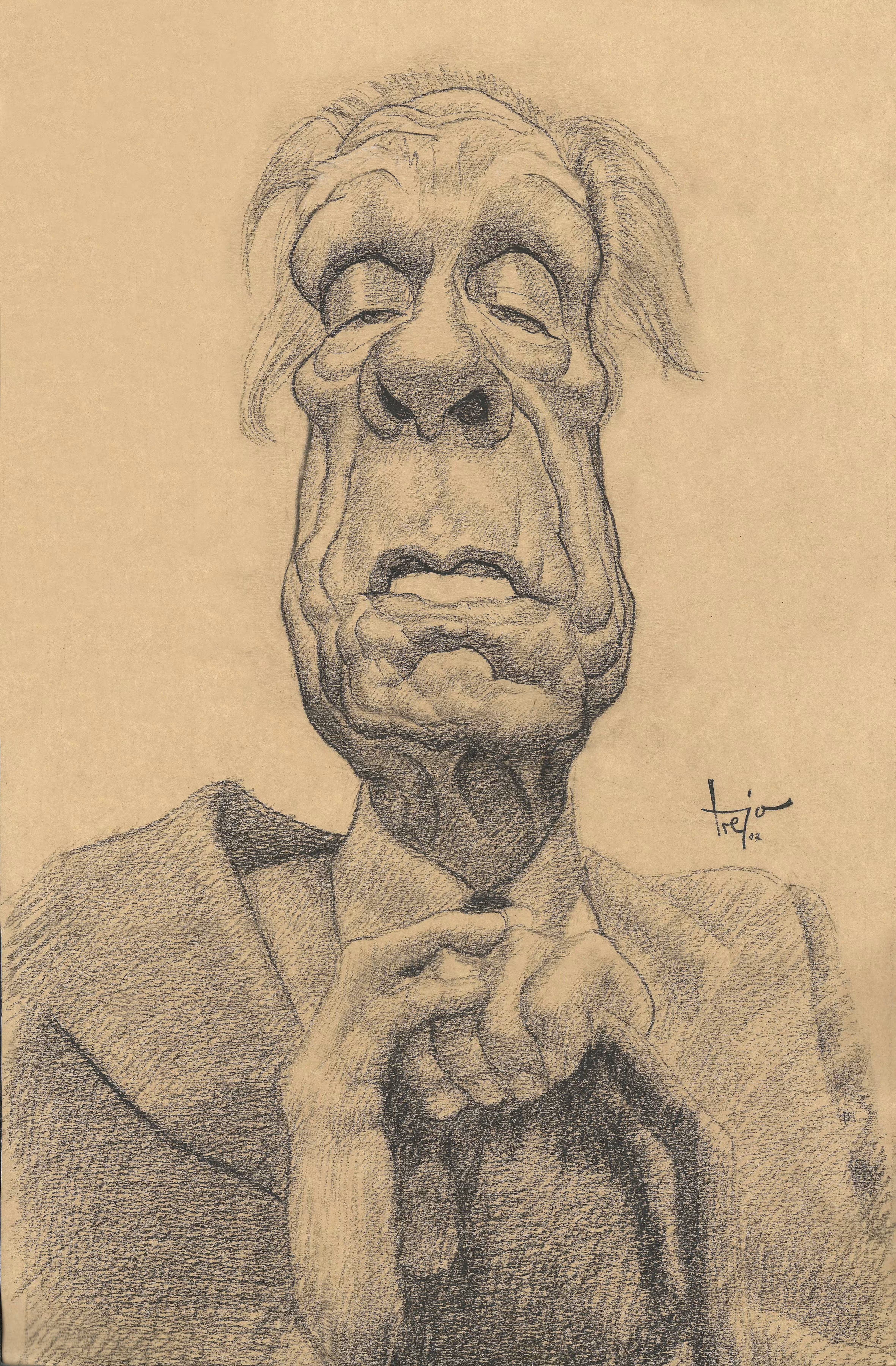 J. L. Borges caricature