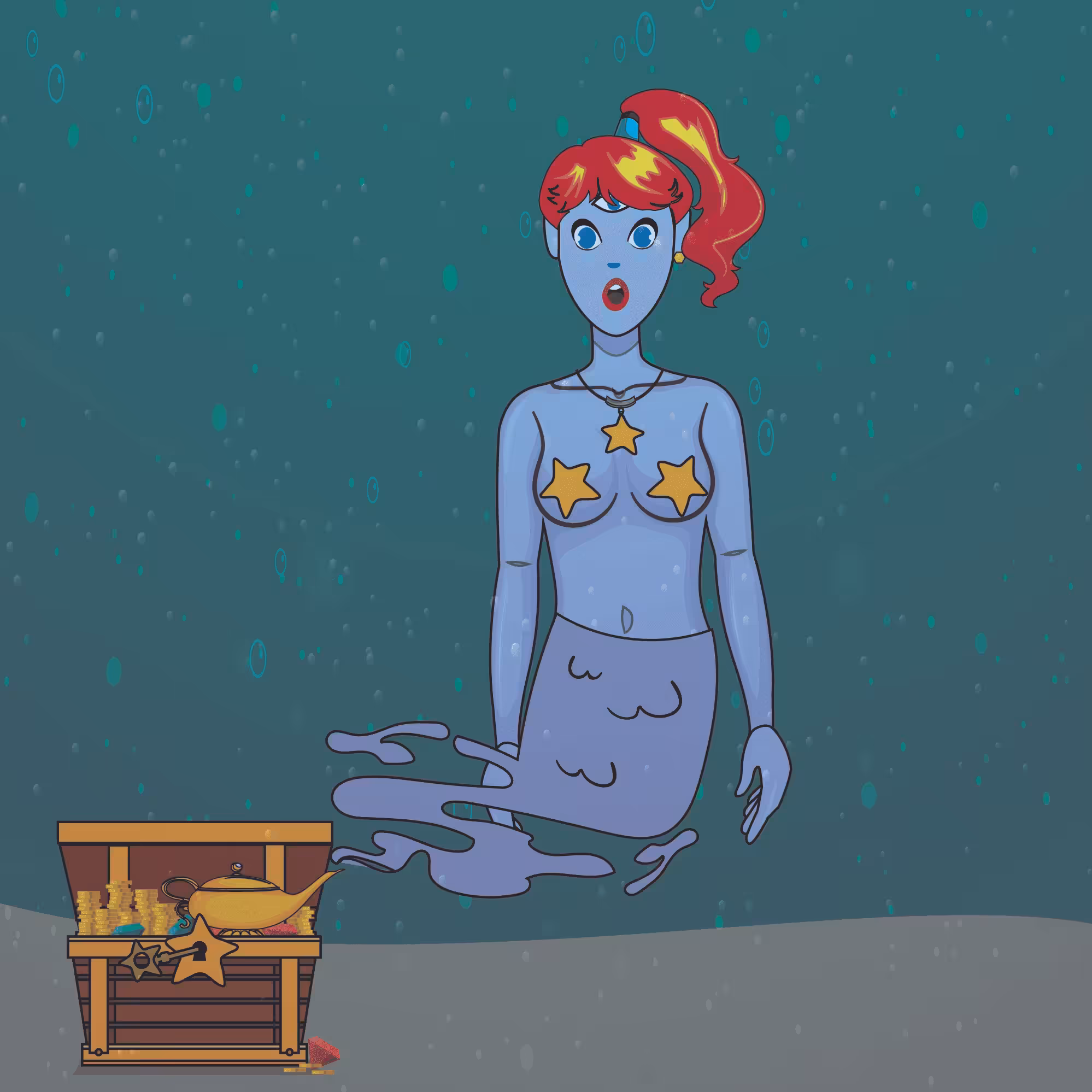 Crypto Mermaids #10 - Treasure Genie