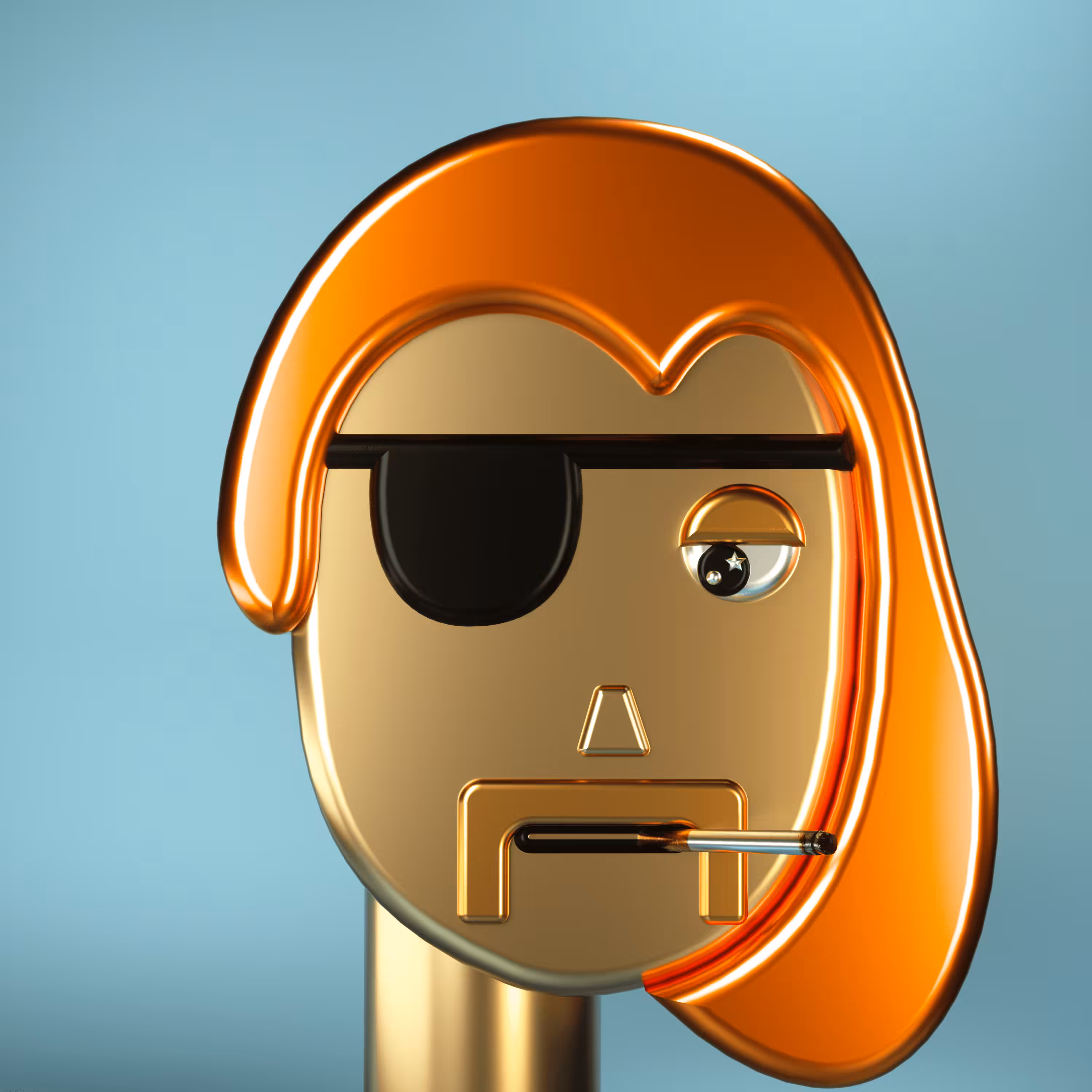 3D Chrome Punks: 3D Chrome Punk #1037
