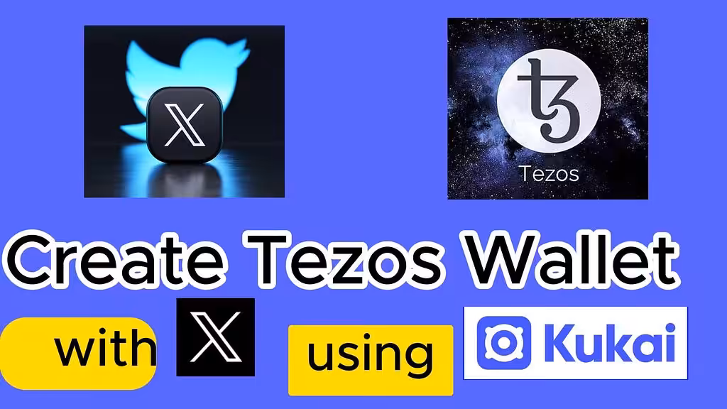 Create Tezos wallet whith X using Kukai !