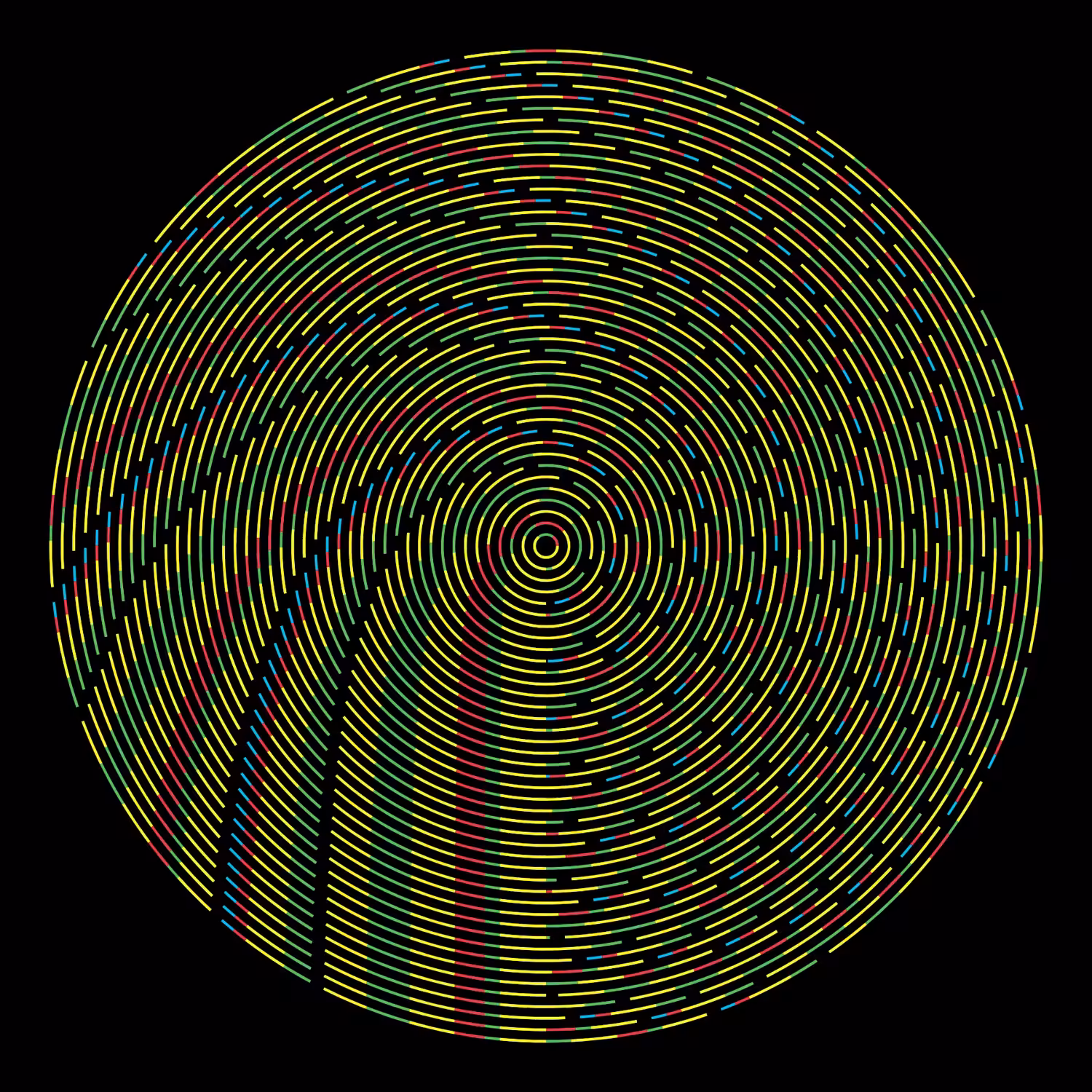 Spin Grid #5 Blue Red Yellow Green
