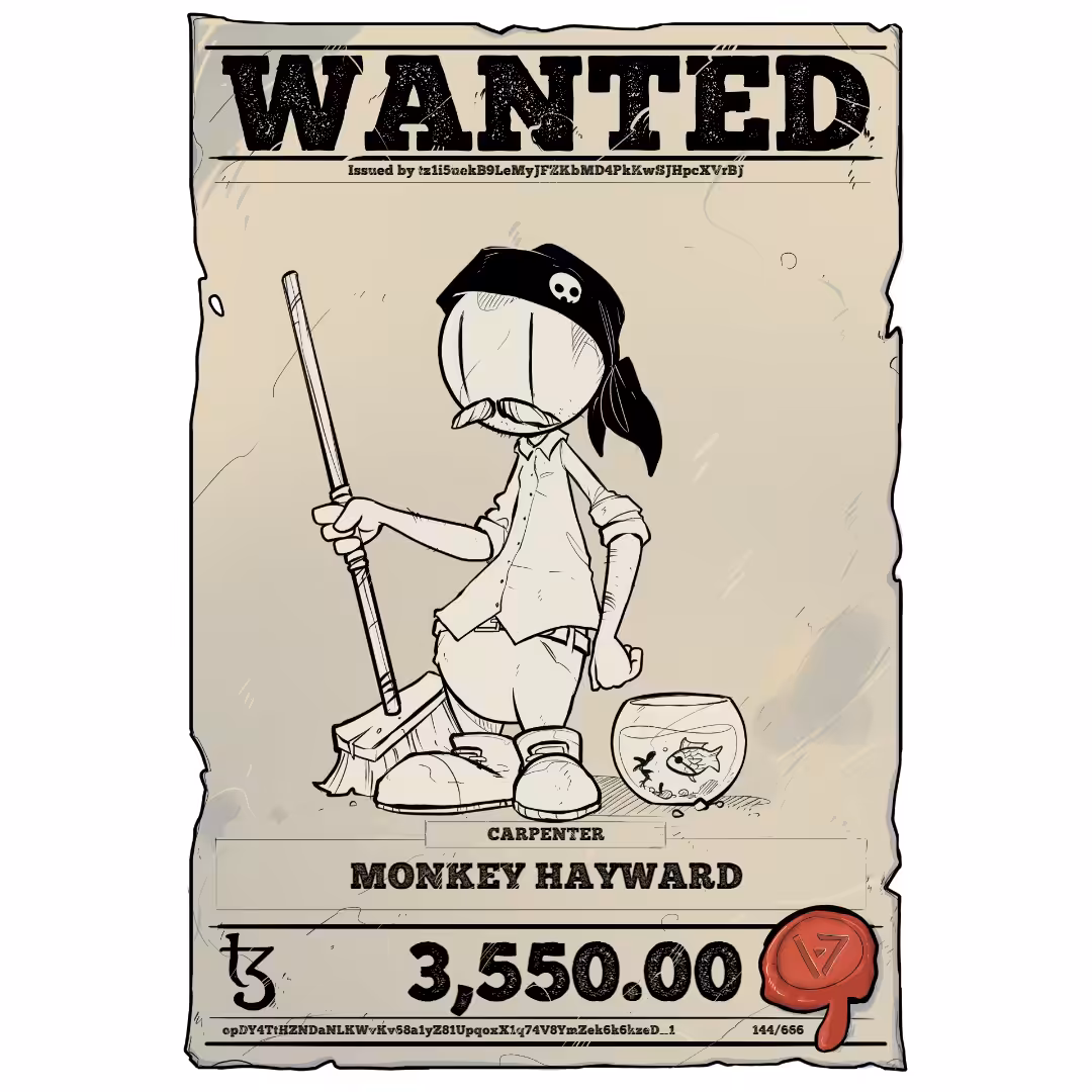 MONKEY HAYWARD | TEZOS PIRATE 144/666