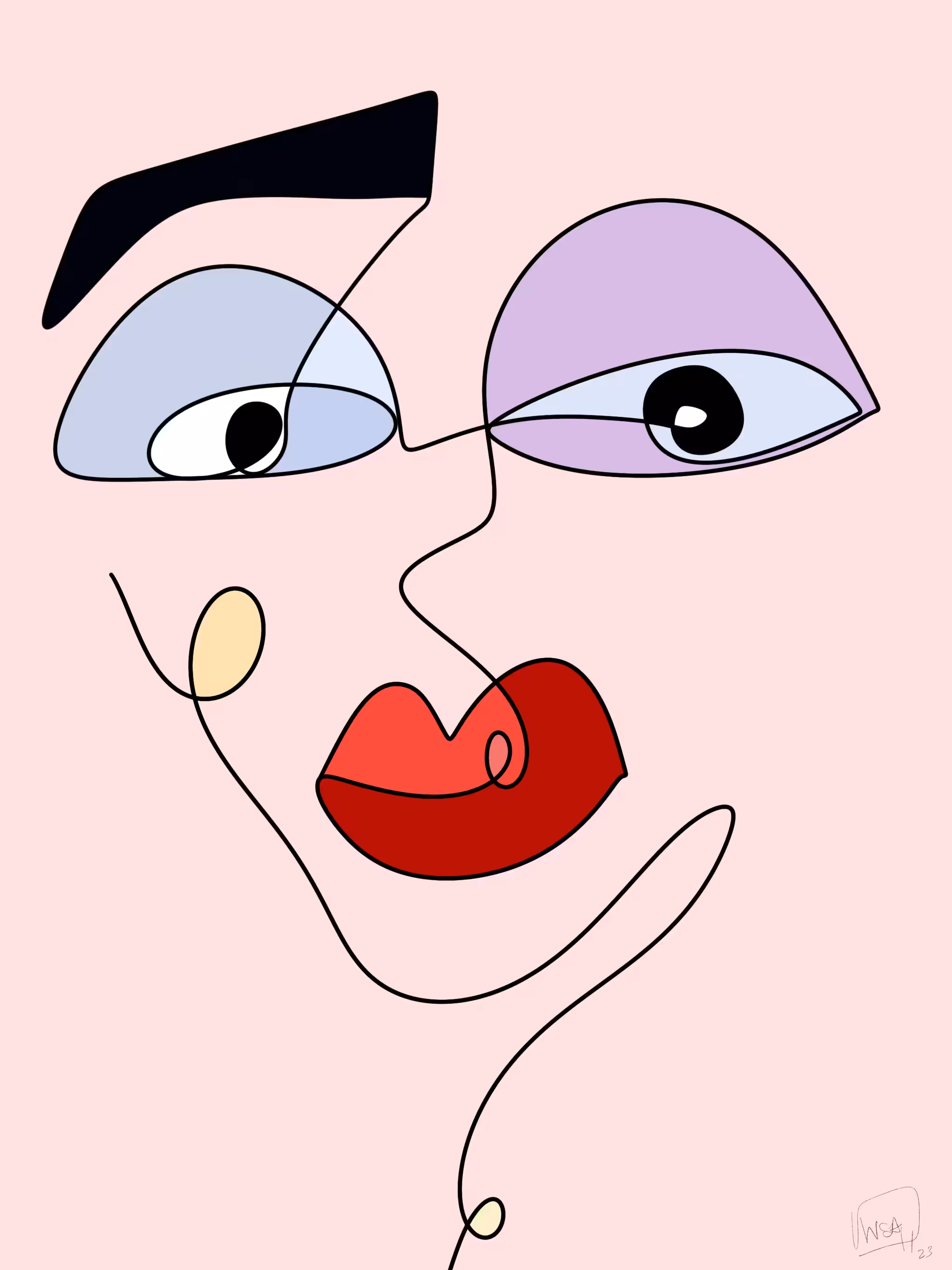 Minimalistic Faces - Face Of Arts: Minimalistic Face 014 - Face Of Arts