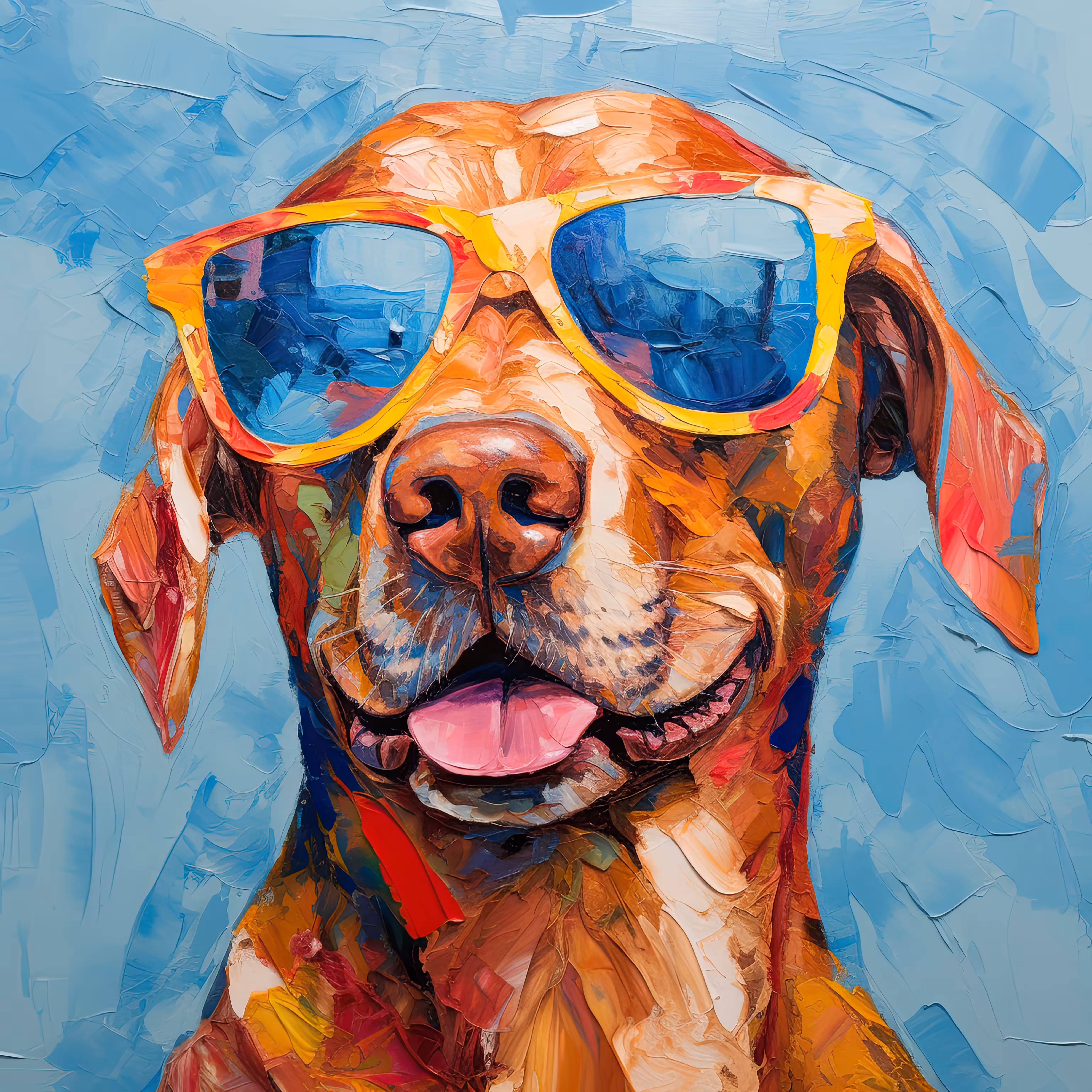 So cool He has to wear shades