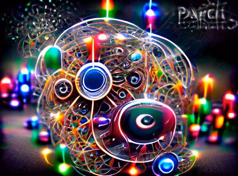 Abraham's First Works: concentric system of particles made of jewel lights for a chaotic mind