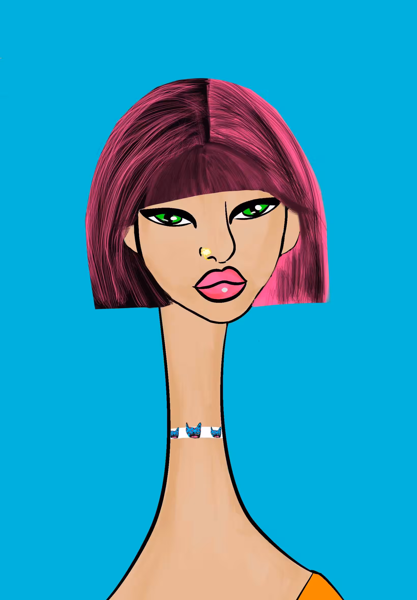 Long Neckie Lady #168