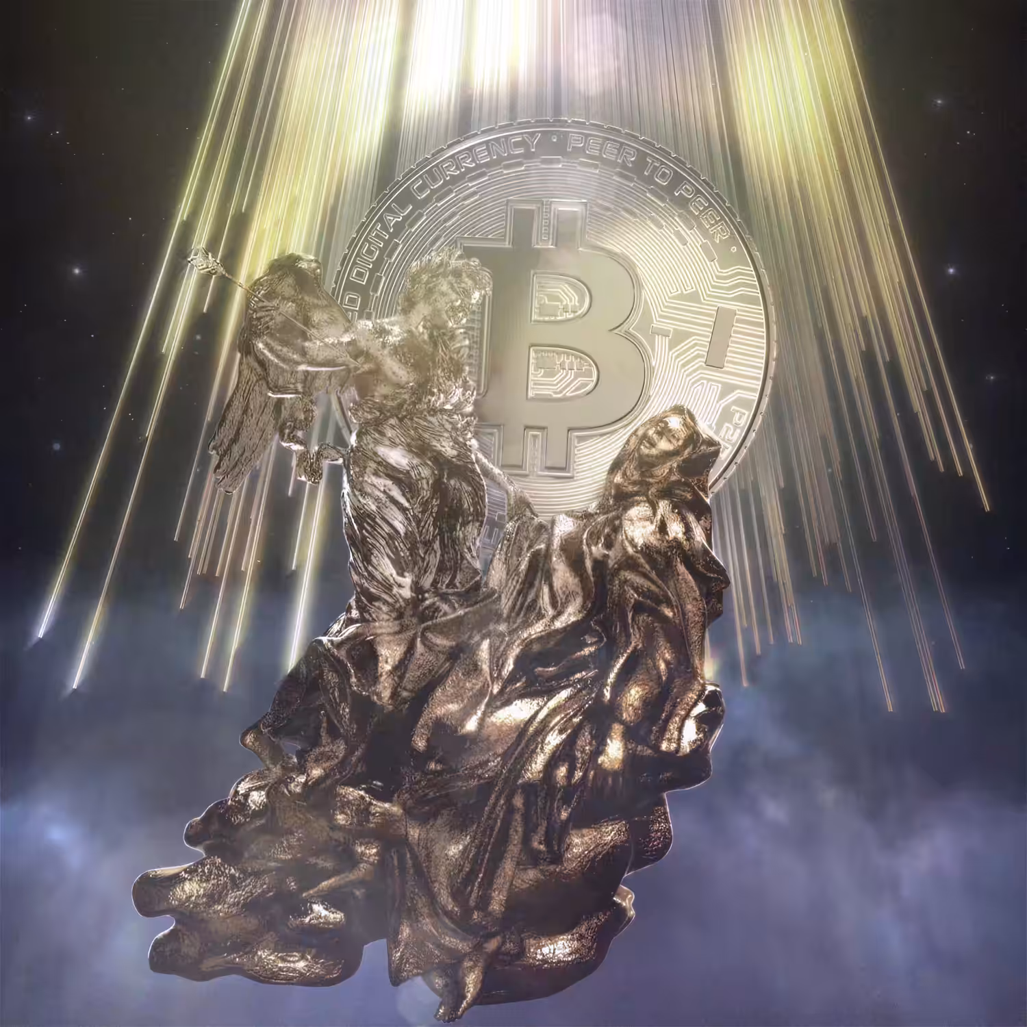 Gold Bitcoin Angel