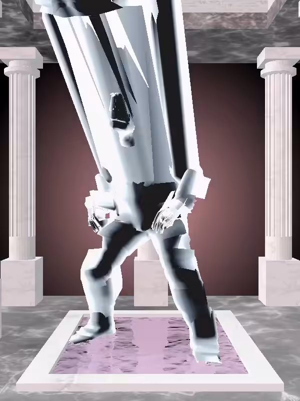 HeavenComputer: The Kicking Luminescent Chrome Man #2505