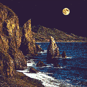 The Last Shore in Moonlight