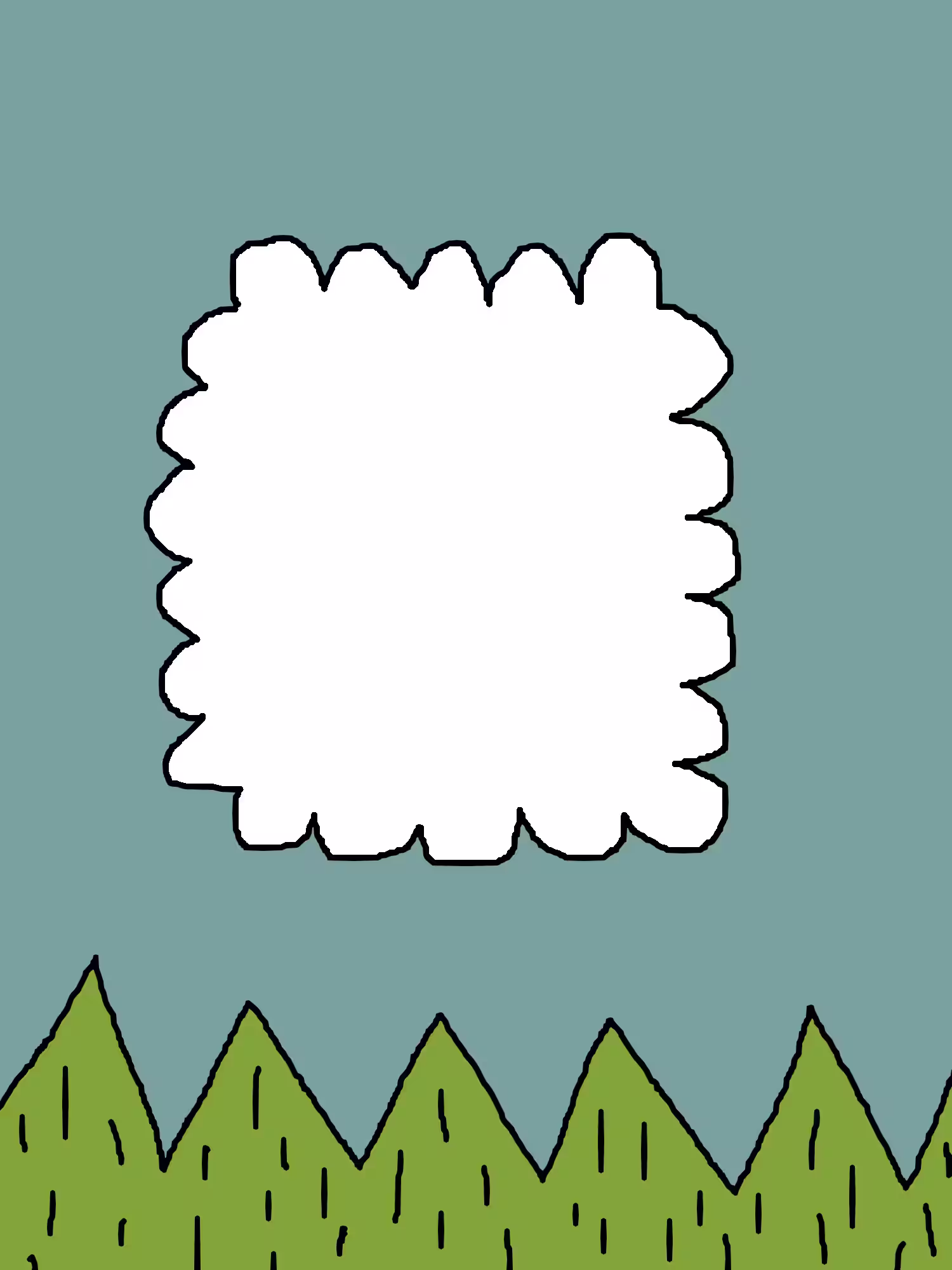 Meadow and small cloud