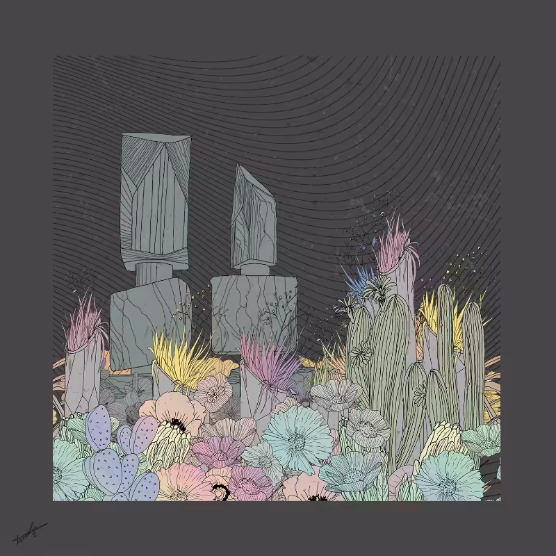 Garden of Lines #Rocks_Blooms #22
