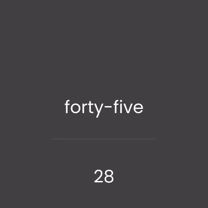 aoon - alphabetical order of numbers #28