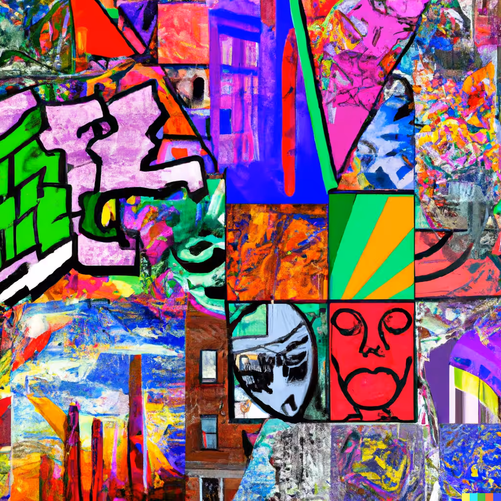 AI Street Art Collage No. 8
