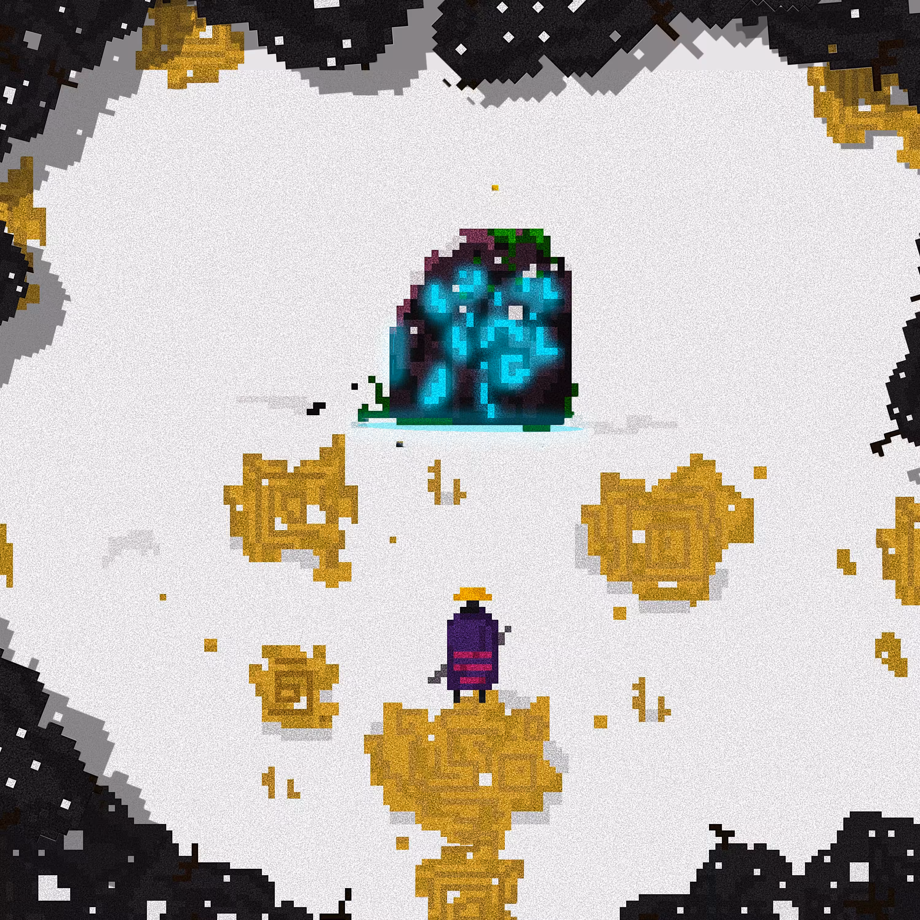 the snow ruins