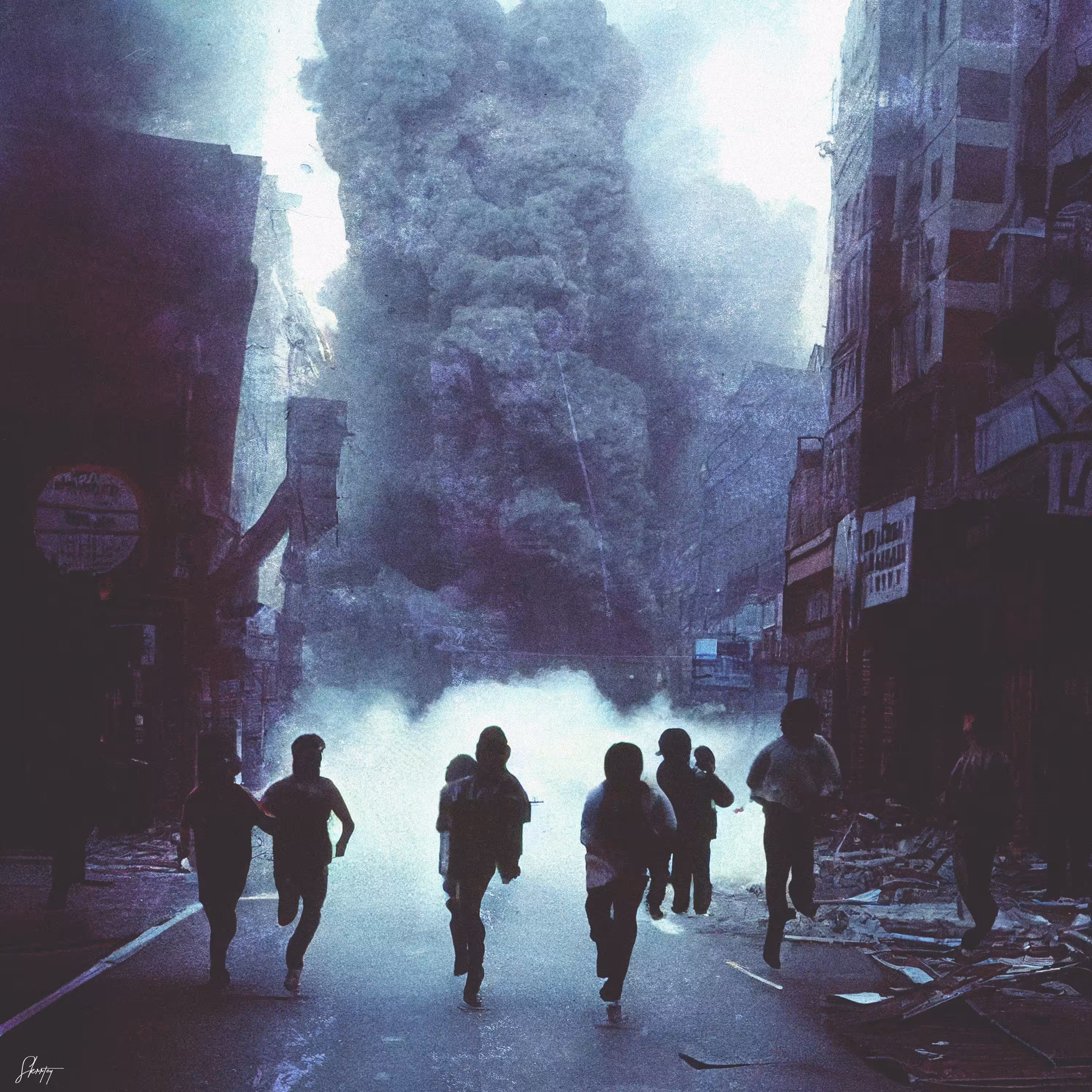 Running for their lives.