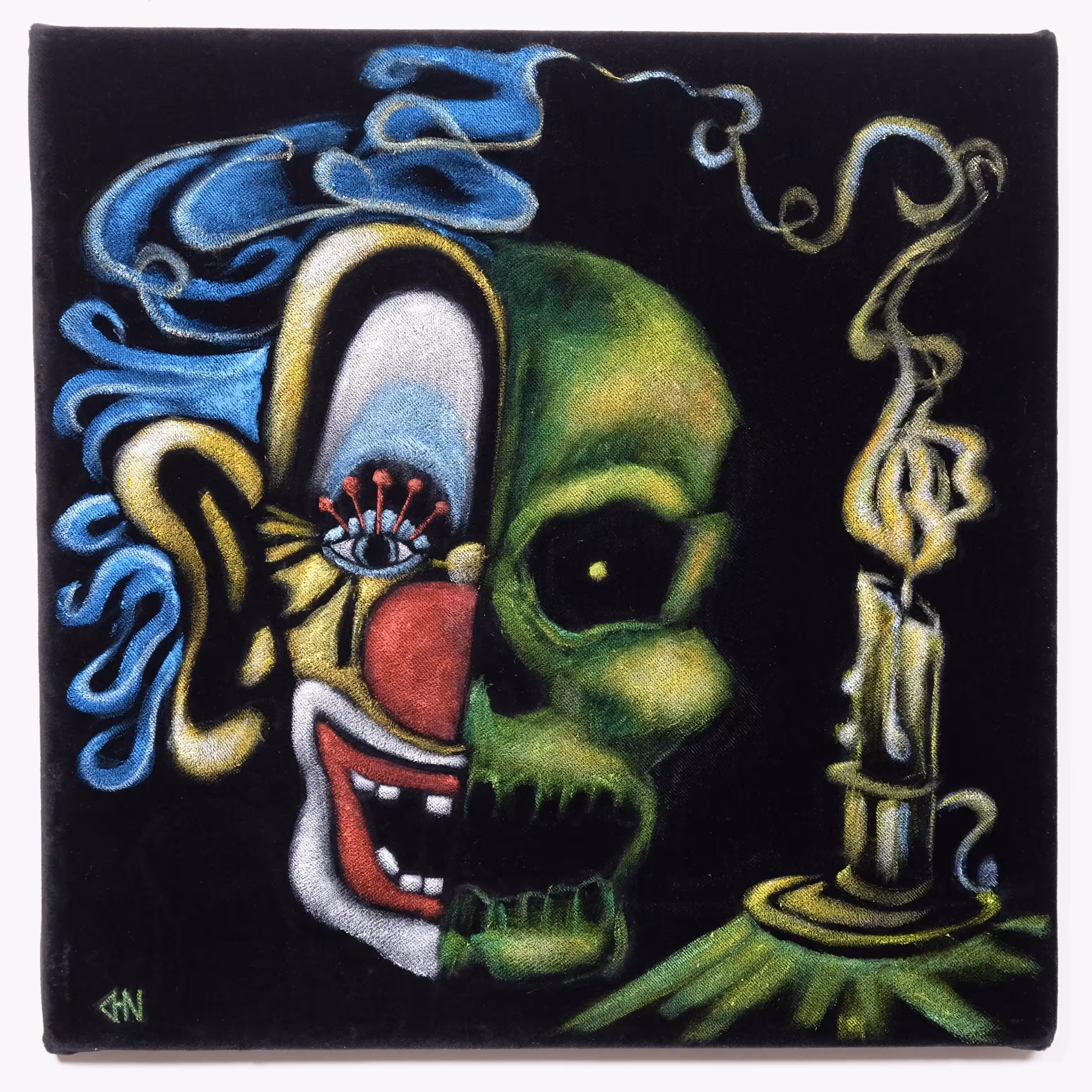Half Clown Half Skull
