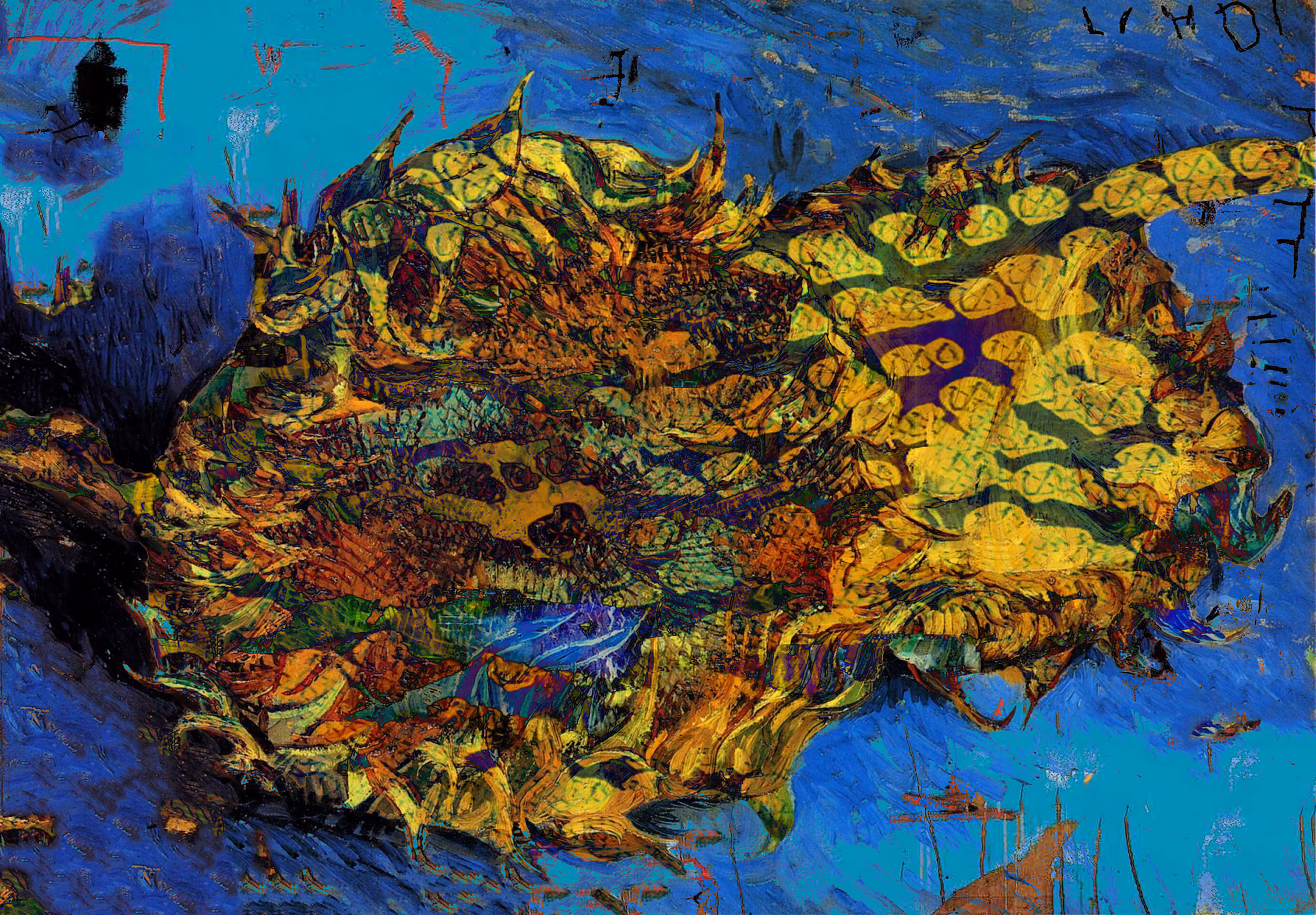 Two cut sunflowers by Van Gogh 