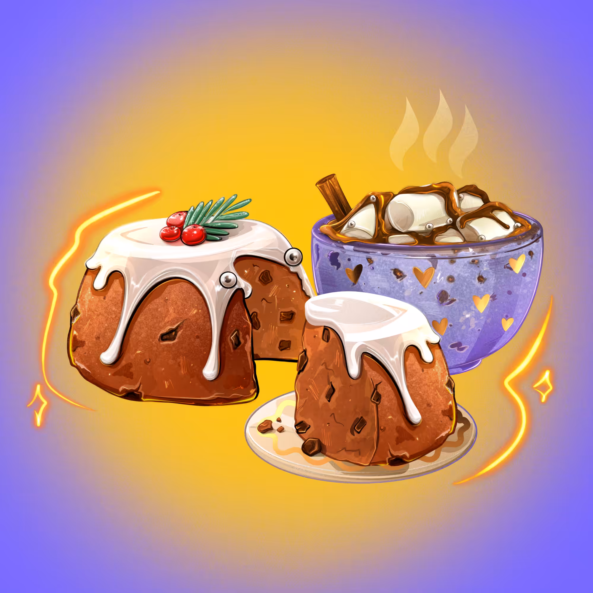 Cozy holiday lunch