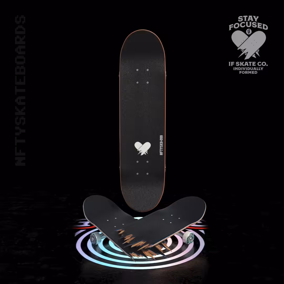 nftyskateboards NFT#099 - IF Skate Co. - Stay Focused "Red"  Creator Series