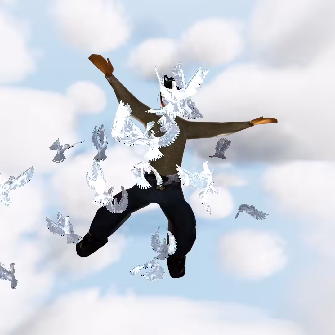 Cloud #36: The White Sky Main Character With the Doves.