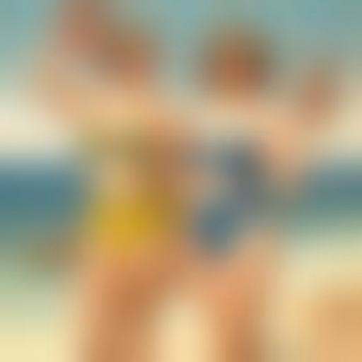 Enora et Albertine en maillot de bain