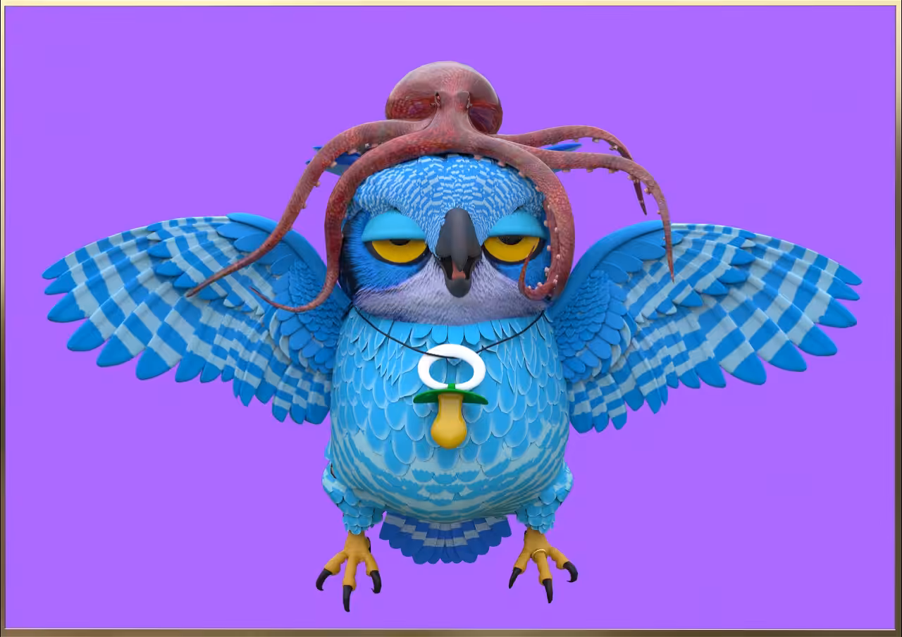 3D Moon Owls # 6
