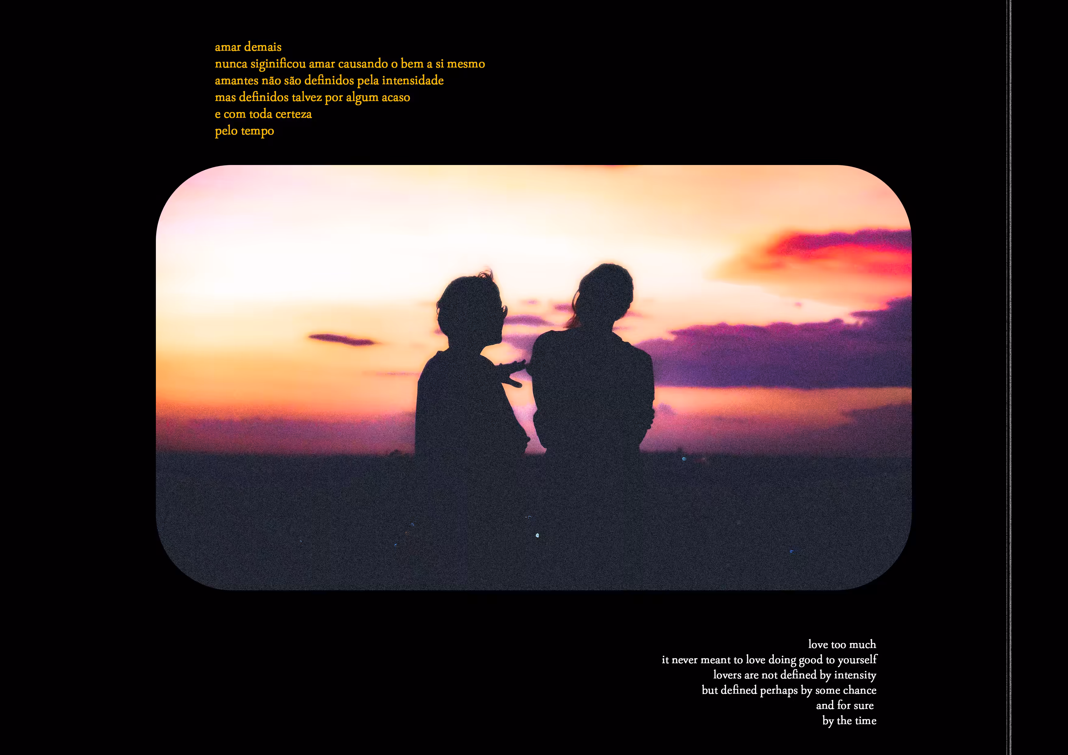 amantes¹, auroras e árvores