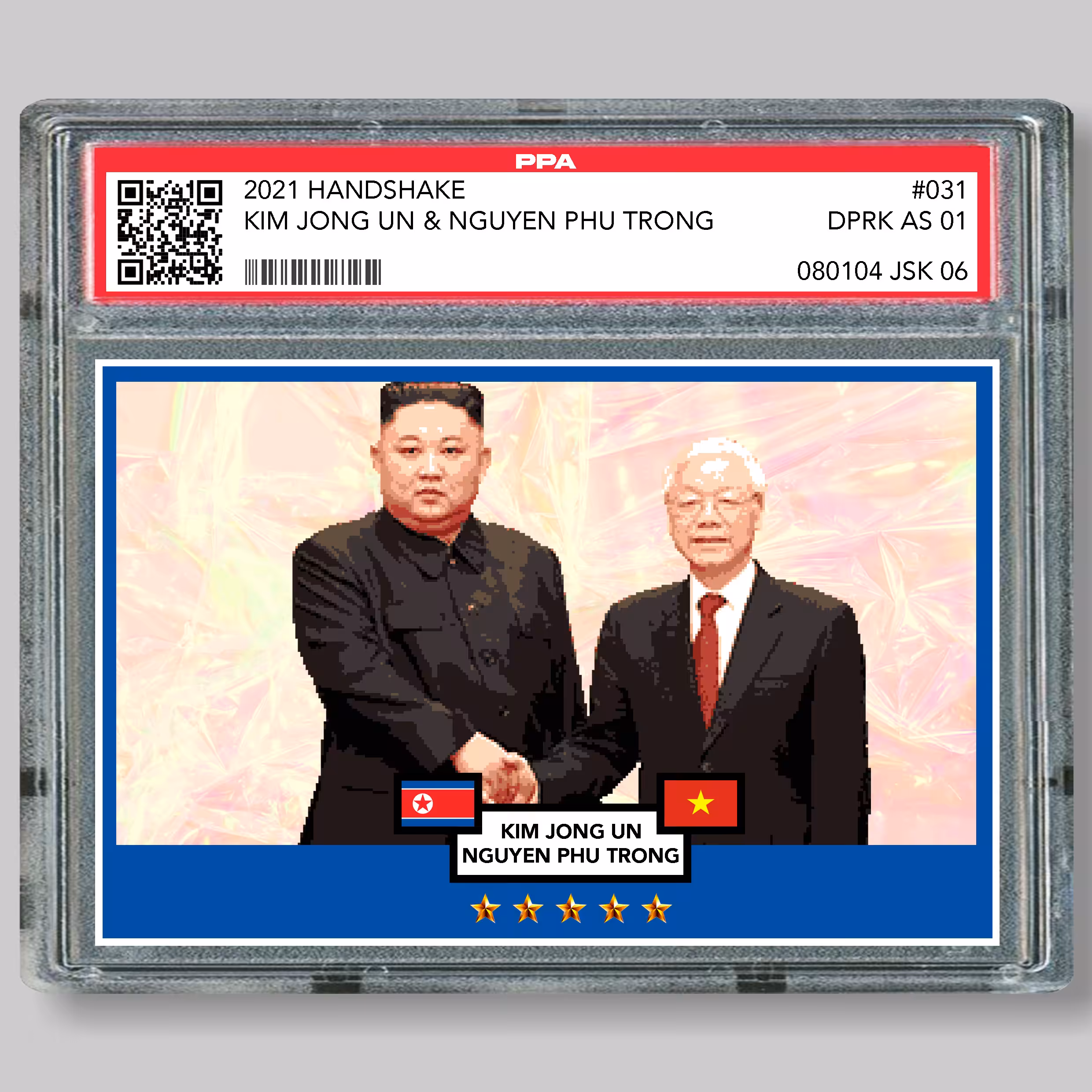 031 Nguyen Phu Trong and Kim Jong Un "Handshake" 