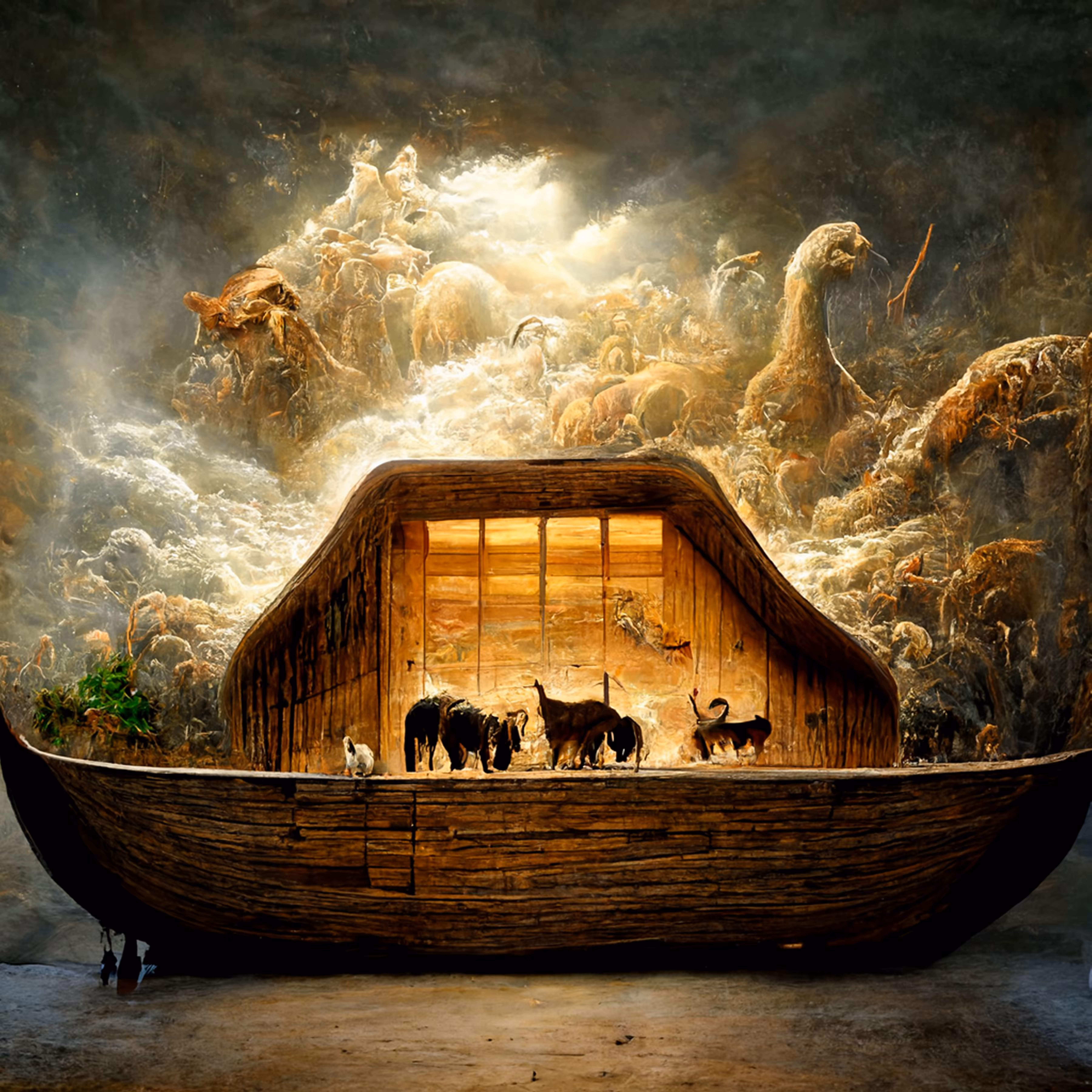 Noah's Ark Bible Art by Sollog.