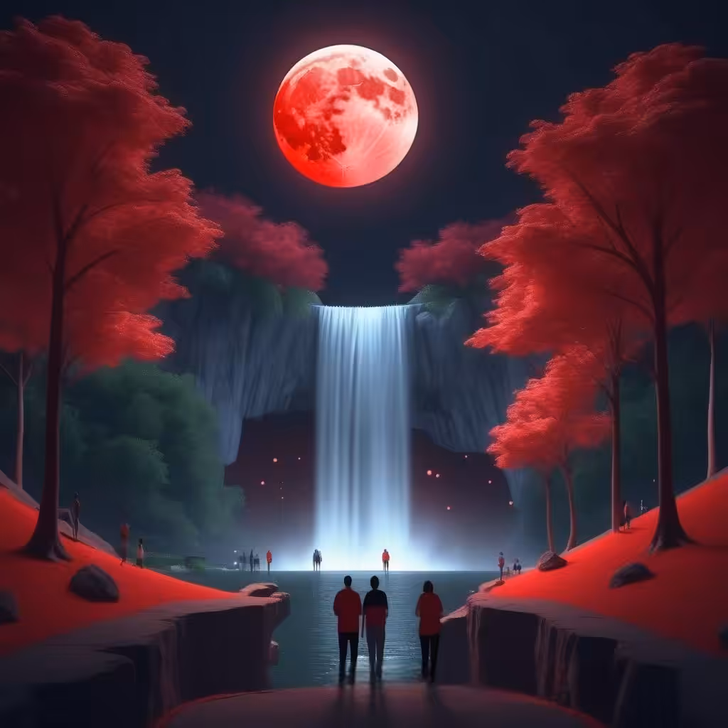 Happy Land : Red waterfall Prak 🌙🏞