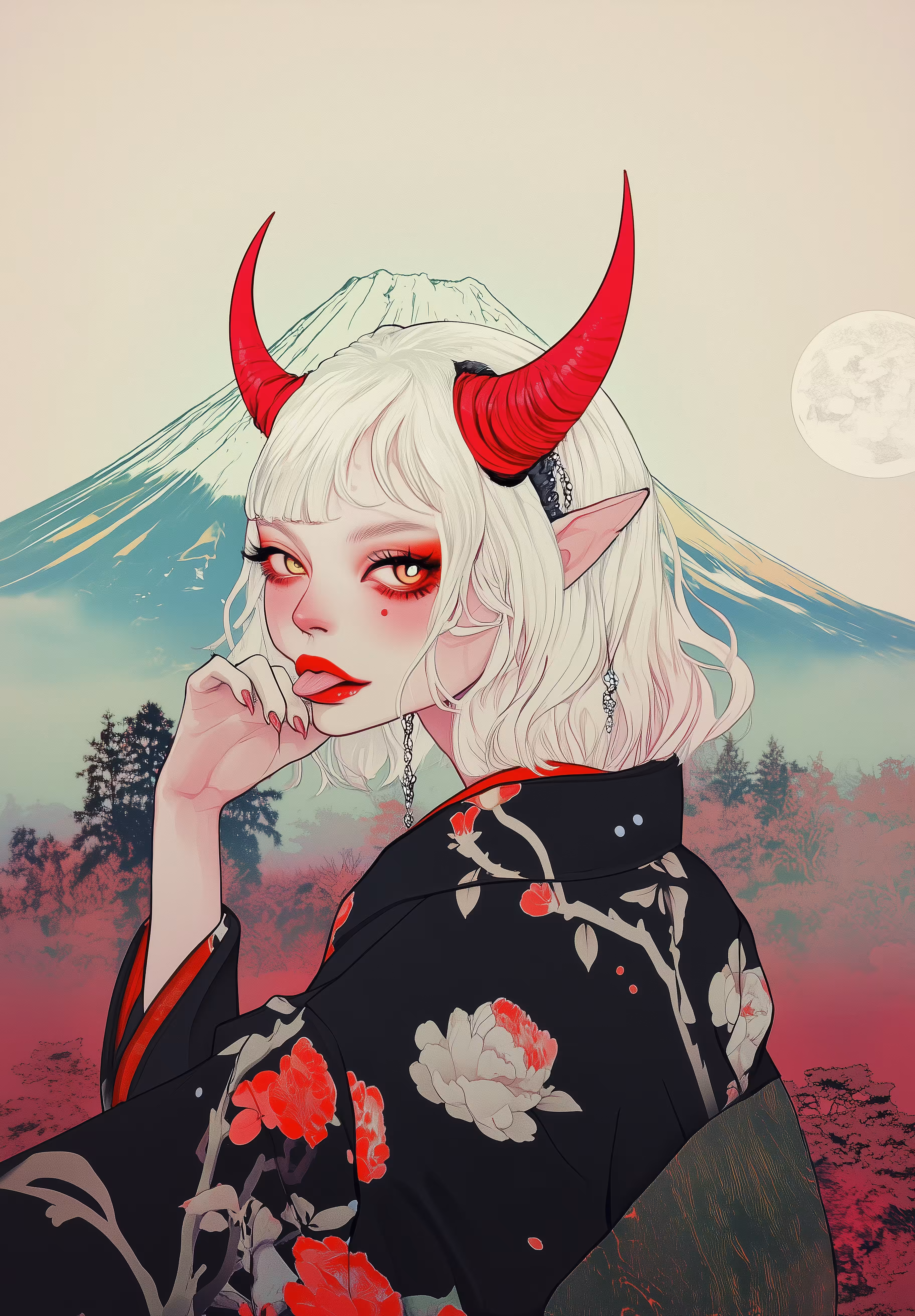 Oni Girl's Mt. Fuji Scenery