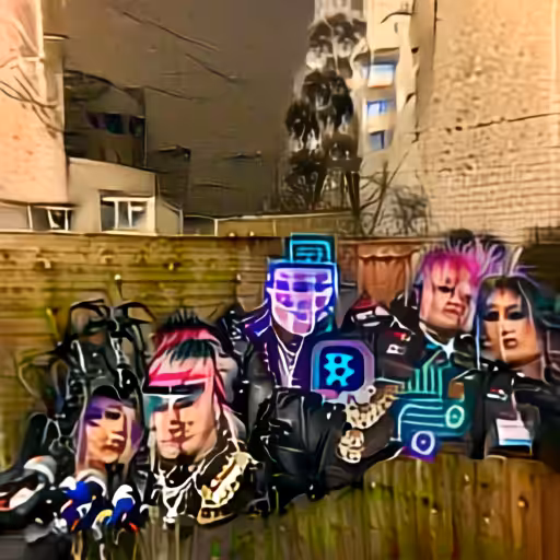 A gang of blockchain cyberpunks
