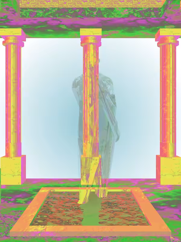 HeavenComputer: The Fading Receding Matte Green Man #6995