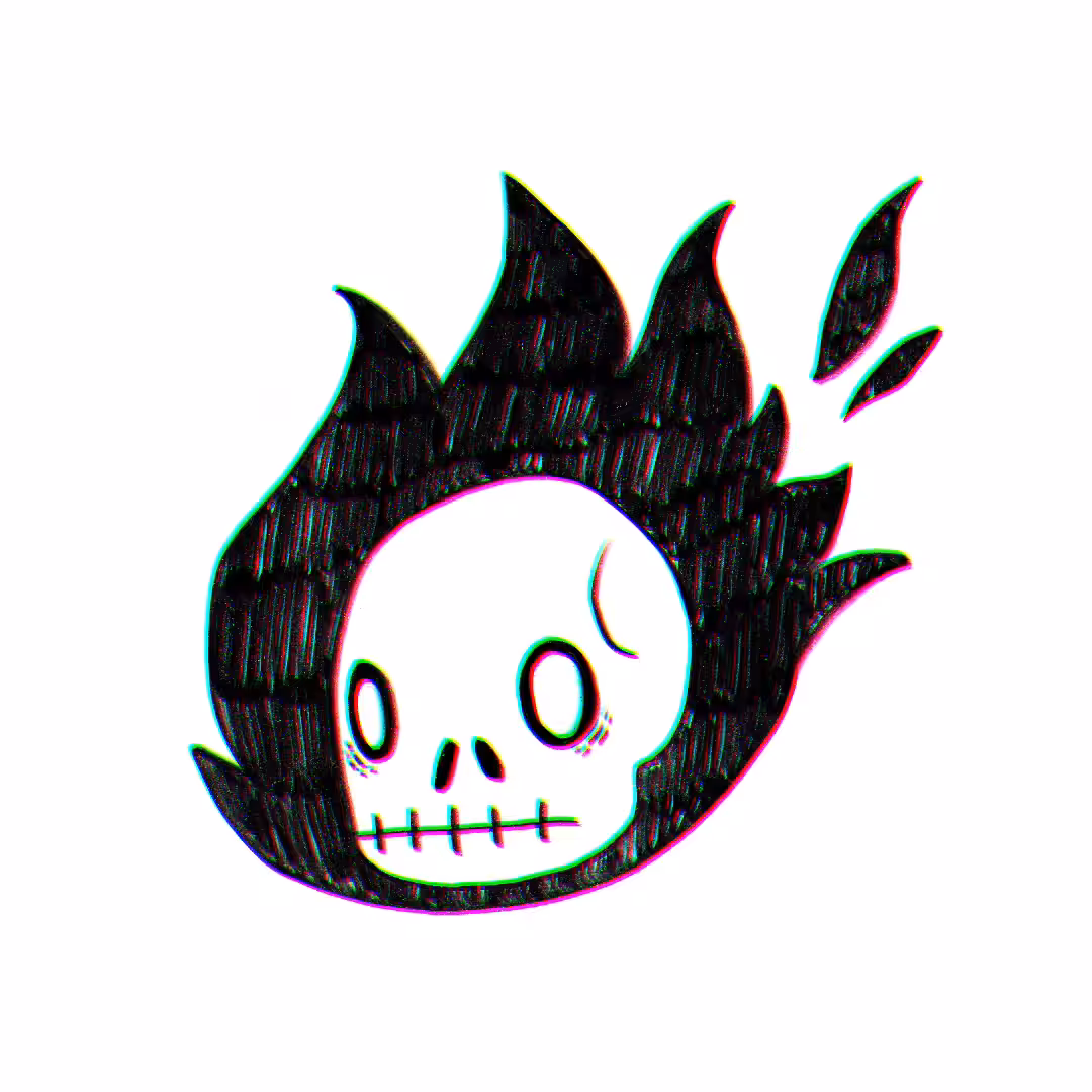 #92 Flaming Skull