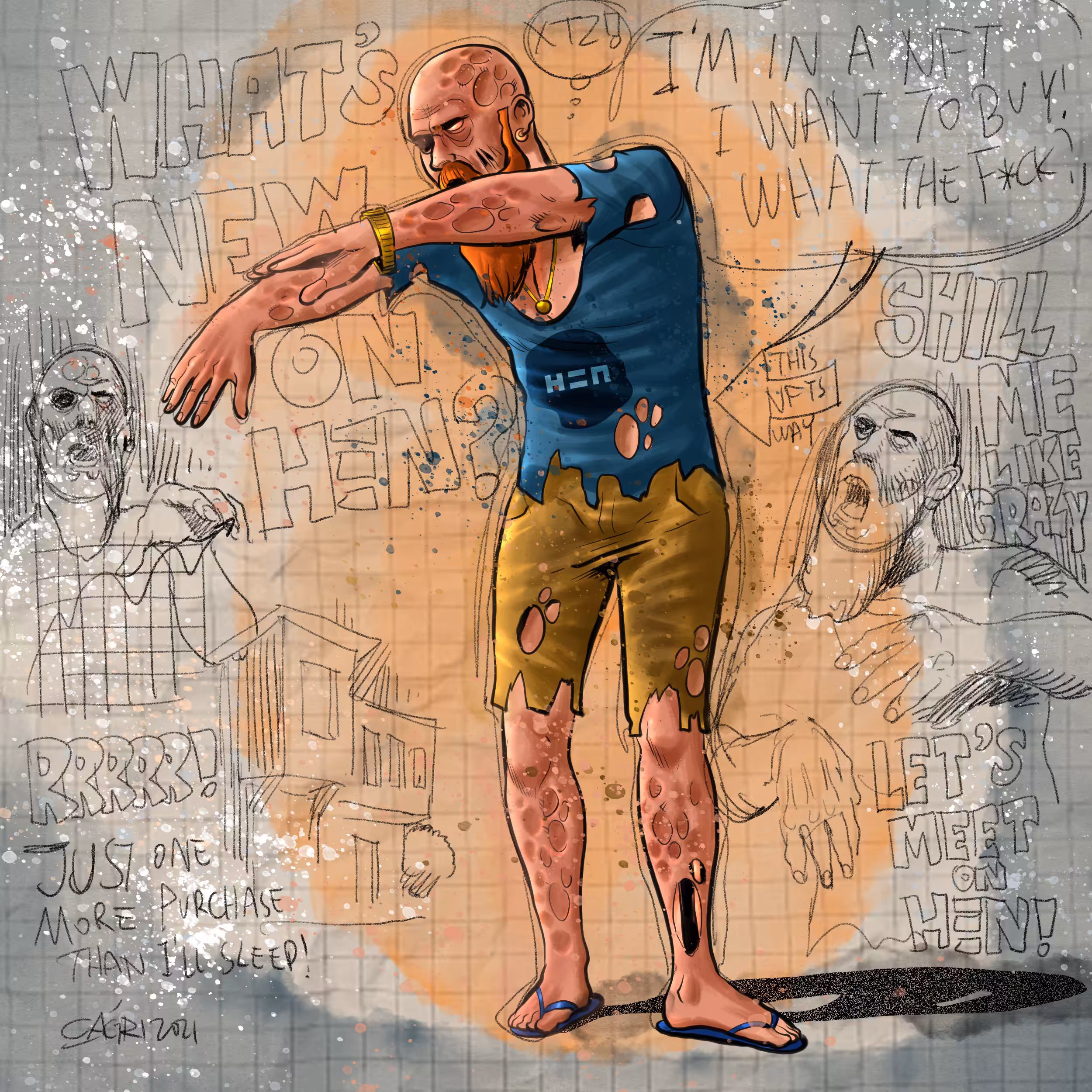 'H=N ZOMBIE$', ANIMATION FRAME #11